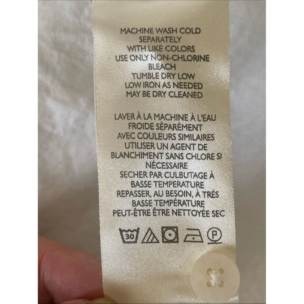 Pilcro Natural White Oversized Cotton Shirt Sz XL Closet Staple Minimalist Chic - Picture 13 of 14